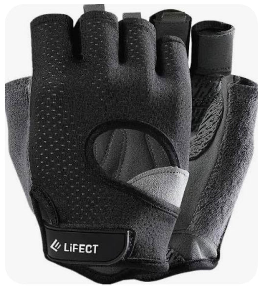 Freedom Workout Gloves, Knuckle Weight Lifting Shorty Fingerless Gloves with Curved Open Back, for Powerlifting, Gym, Women and Men